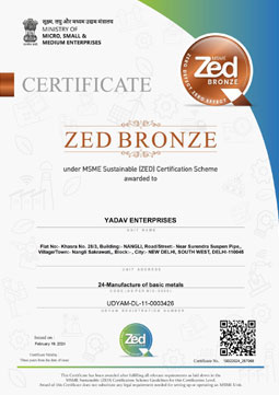 Yadav Enterprises Bronze Certificate